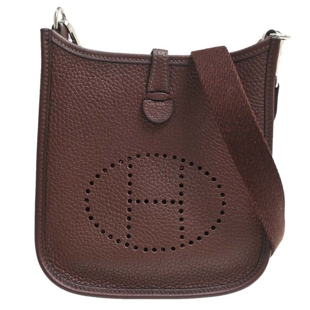 Hermes Evelyne Bag Gen Ii Clemence Brown Leather Shoulder Bag Bag